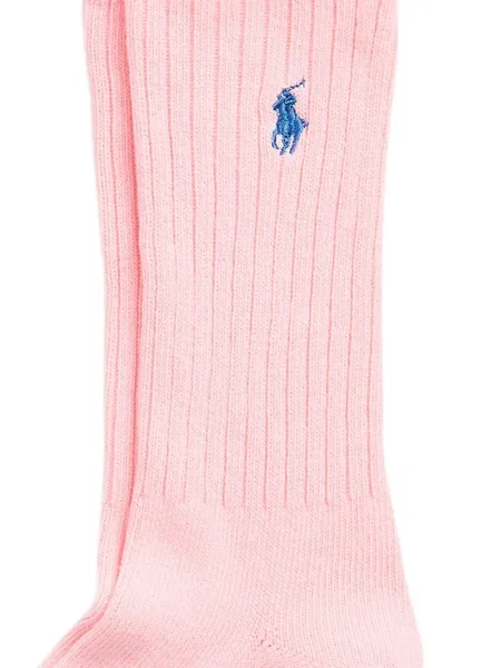 Căciulă Polo Ralph Lauren în carouri teddy cu pompoane roz