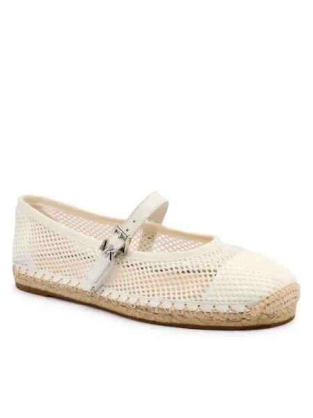 Michael Kors Espadrile LYNN cu adaos de piele alb
