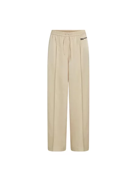 Spodnie Karl Lagerfeld Jeans Wide Leg Satin Pant Champagne L beżowe