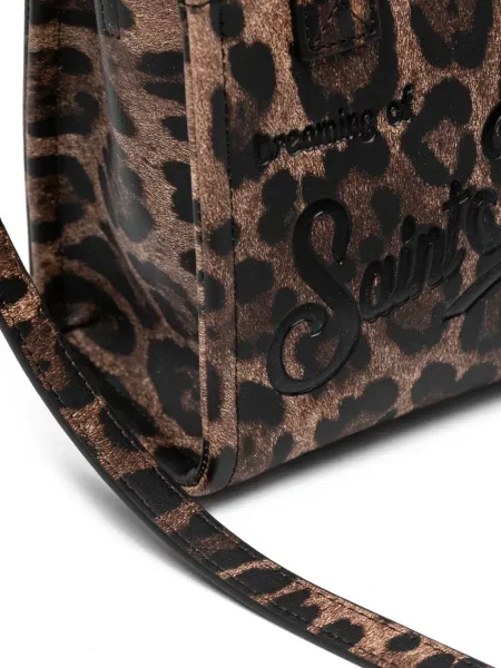 Geantă Mc2 Saint Barth cu imagine cu model leopard maro
