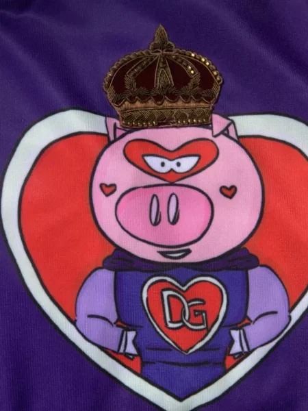Pulover Dolce & Gabbana cu imagine violet