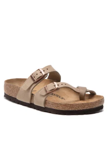 Birkenstock Žabky Na Mayari černošedá béžové