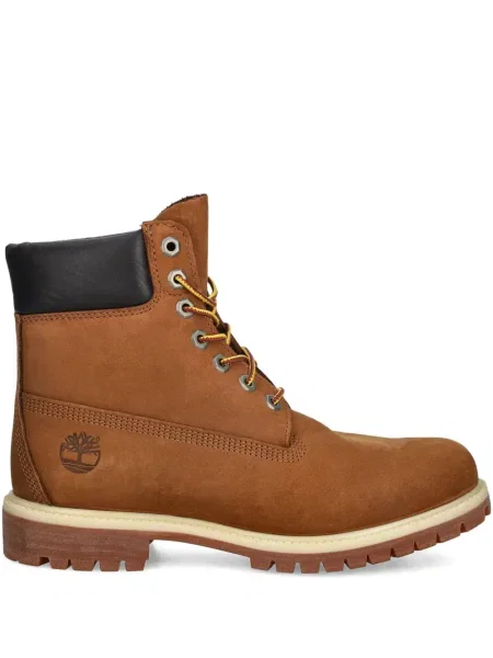 Botine Timberland cu șireturi din dantelă maro