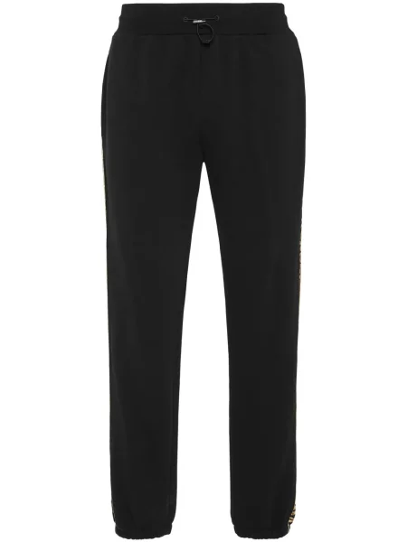 Laminované kalhoty Plein Sport černé