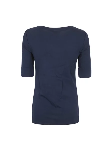 Bluzka z dekoltem w łódkę model ‘Judy’ Lauren Ralph Lauren granatowa