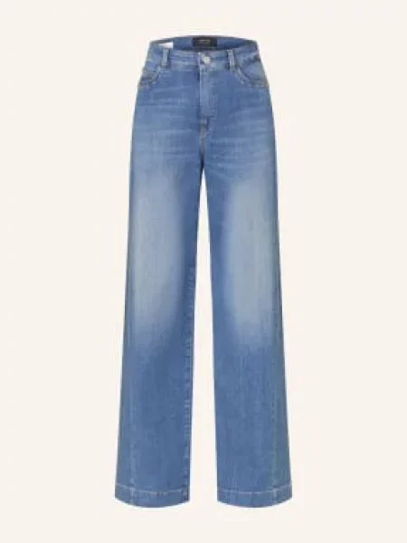 Marc Cain Džíny Warri S Širokými Nohavicemi A Cvočky blue denim modré