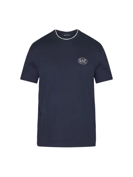Koszulka Emporio Armani Ea7 z dżerseju niebieska