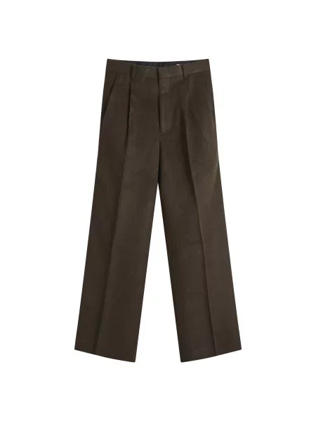 Spodnie Auralee flanelowe brązowe