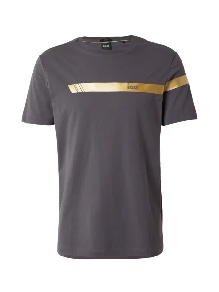 BOSS Green Tricou auriu gri