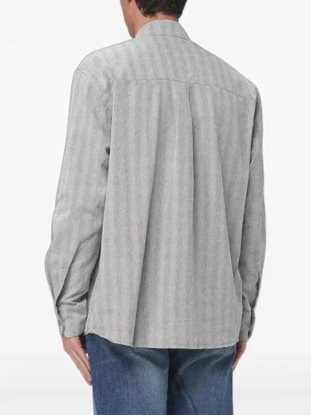 Cămașă Our Legacy cu model herringbone gri