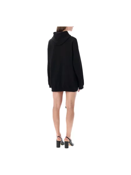 Sukienka koszulowa Mm6 Maison Margiela czarna