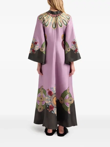 Rochie maxi La Doublej de costum roz