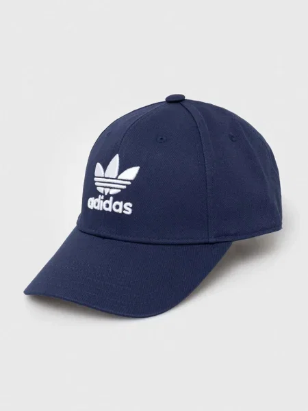 Шапка с козирка adidas Originals с апликация синьо