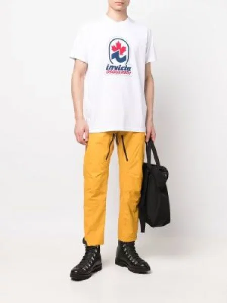 Tričko Dsquared2 s potiskem bílé