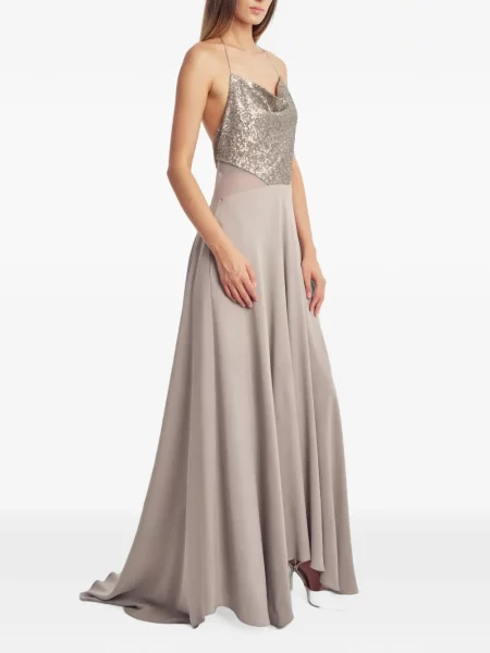 Rochie maxi Irina Schrotter cu paiete gri