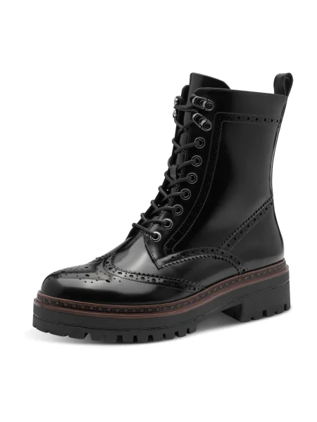 Botine Tamaris cu șireturi negru