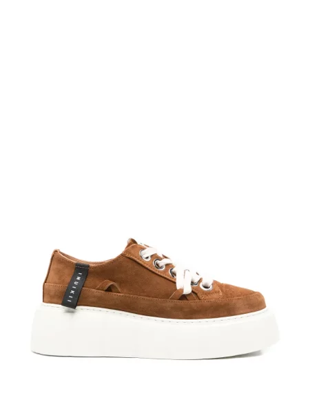Sneakerși Inuikii din piele de căprioară maro