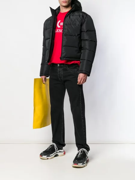 Matlasat geacă Balenciaga negru