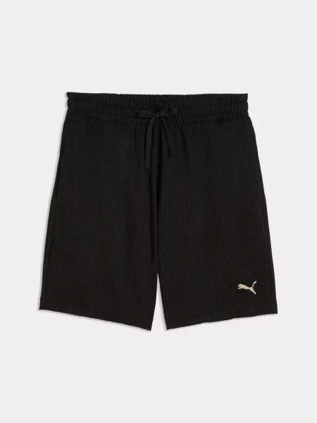 Повсякденні шорти PUMA Ess Elevated Material Shorts комбінований верх чорний