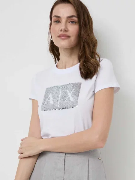 Armani Exchange tričko bílé