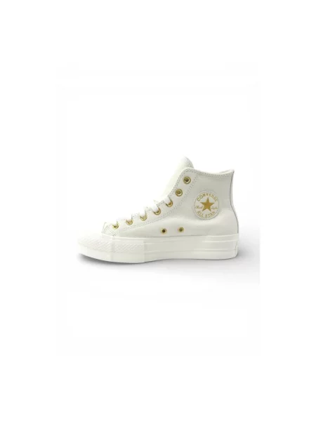 Sneakersy Converse Chuck Taylor All Star skórzane na platformie białe