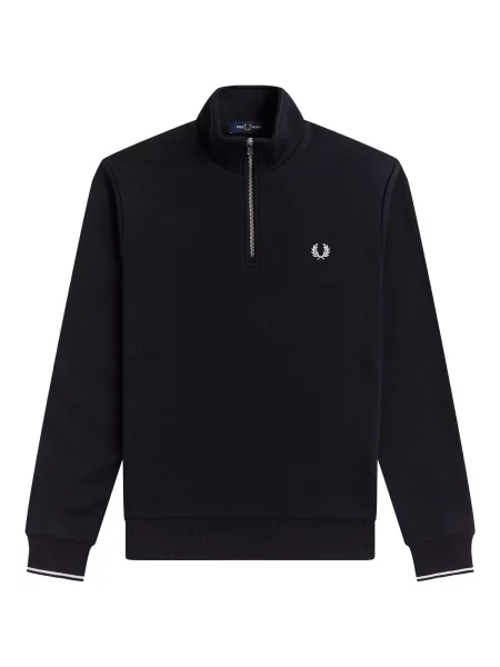 Mikina Fred Perry s polovičními zipem modrá