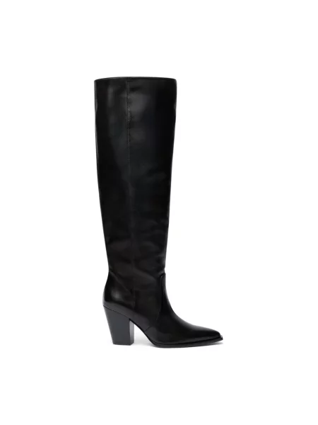 Lniane botki Stuart Weitzman czarne