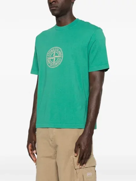 Tricou Stone Island cu strasuri verde