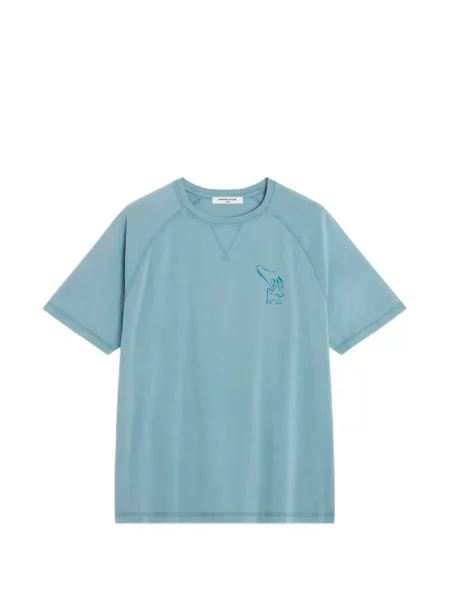 Tričko Maison Kitsuné modré