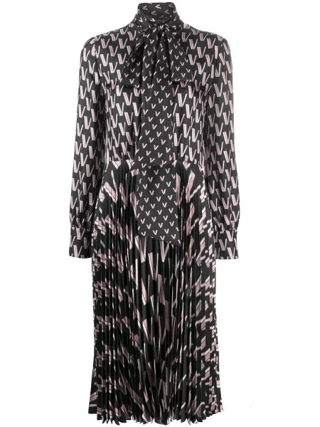 Rochie Valentino Garavani cu funde de costum negru