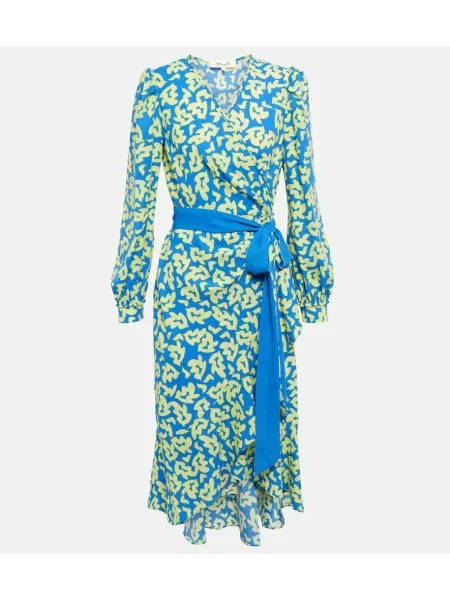 Rochie midi Diane Von Furstenberg cu imagine până la genunchi de costum albastru
