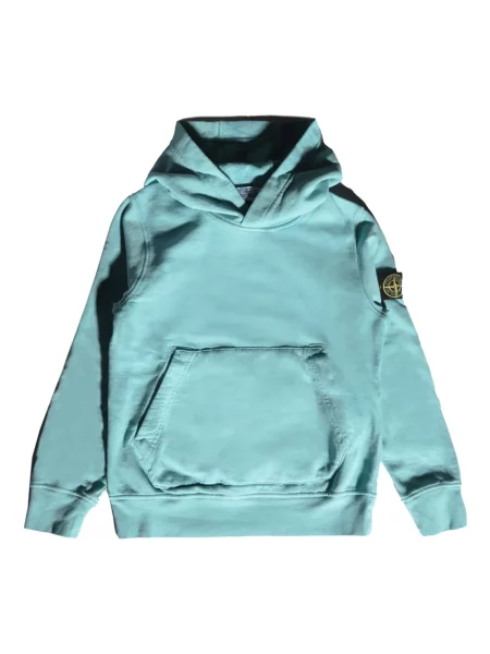 Bluza z kapturem dziecięca Stone Island niebieska