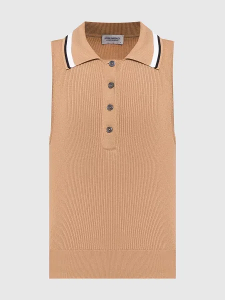 Топ в рубчик Raye John Smedley коричневий