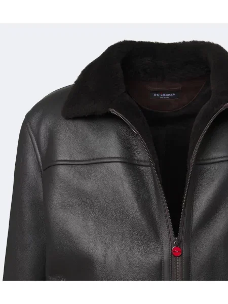 Geanta de piele Kiton maro