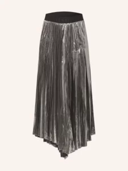 Allsaints Spódnica Plisowana Jax gold czarna