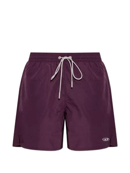 Slip de baie Diesel cu broderie cu cordon violet