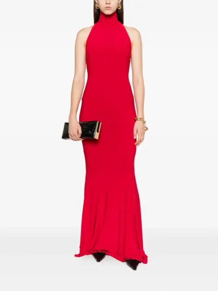 Rochie Norma Kamali cu gât halter de costum