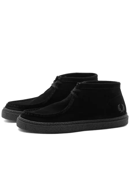 Botki Fred Perry skórzane czarne