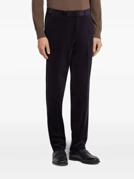 Pantaloni Zegna de catifea cord violet