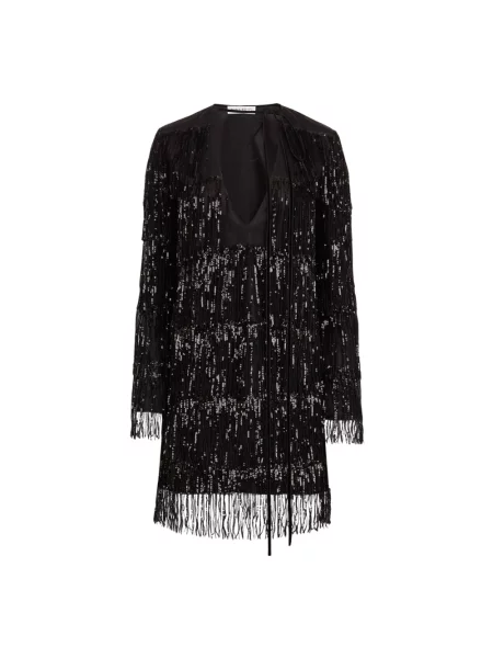 Mała mały sukienka mini Nina Ricci z cekinami czarna