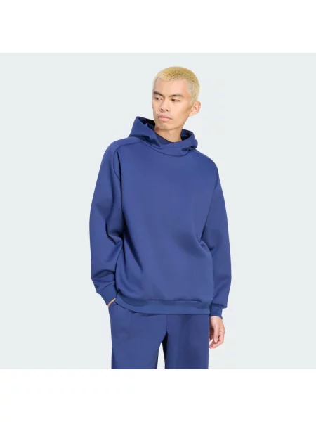 ZIMOWA BLUZA Z KAPTUREM Z DZIANINY SOFT LUX niebieska