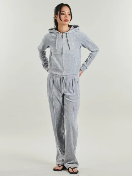 Velurová tepláková souprava Juicy Couture šedá