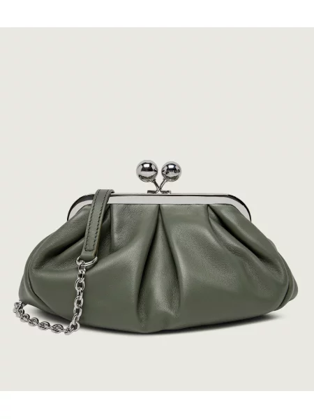 Weekend MaxMara Bőr válltáska PRATI Pasticcino zöld