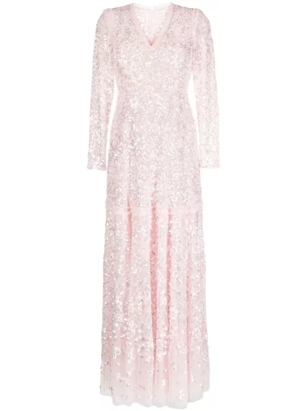 Rochie Needle & Thread cu paiete de costum roz