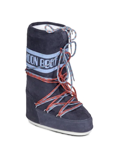 Moon Boot Hótaposó Mb Icon Suede Laces Sötétkék kék