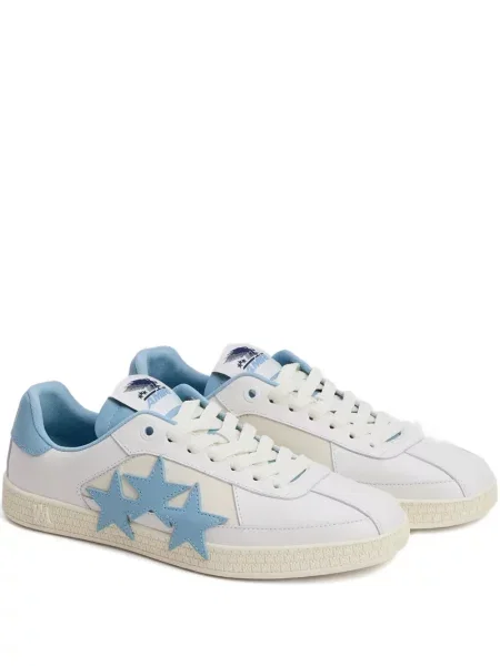 Sneakerși Amiri din piele cu aplicații alb