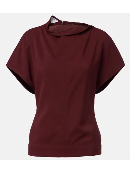 Top Bottega Veneta drapat bordo