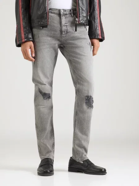 HUGO Džínsy denim sivý