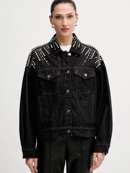 Gestuz geacă jeans de tranziție negru