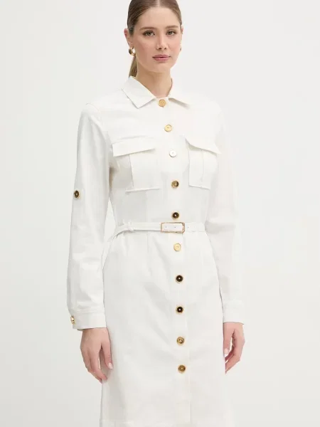 Marciano by Guess sukienka z lyocellem DONA beżowa